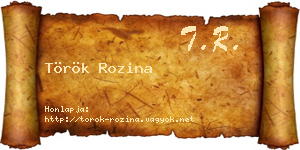 Török Rozina névjegykártya