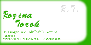 rozina torok business card